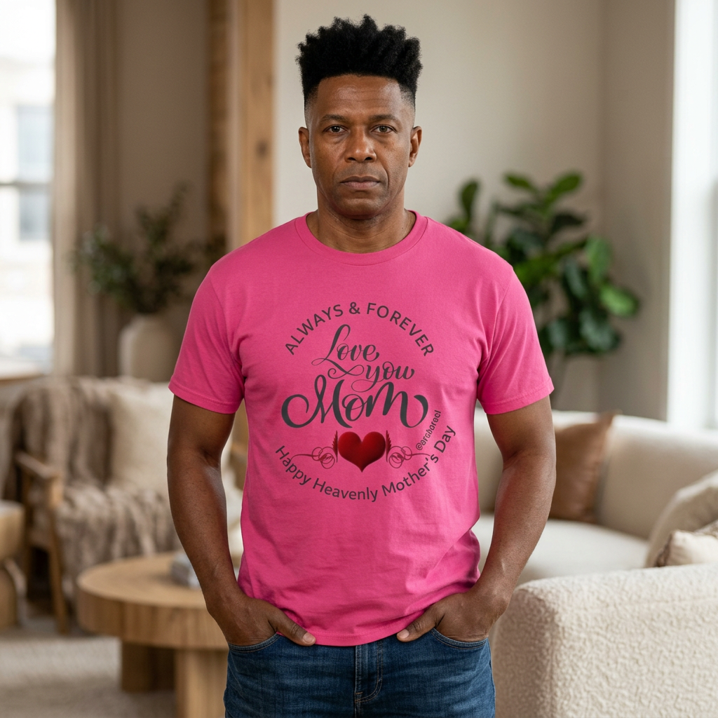 Mom Memorial T-Shirt — "Always & Forever Love You Mom" Heavenly Mother’s Day Tribute