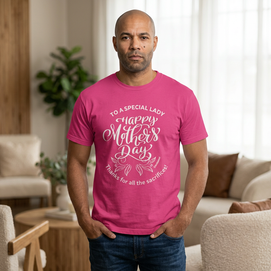 Mother's Day T-Shirt — "To a Special Lady: Happy Mother's Day" Floral Tee