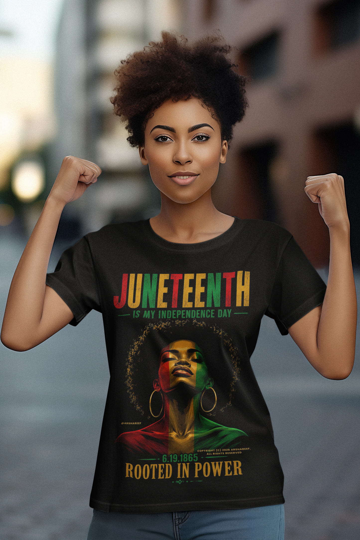 Juneteenth 'Rooted in Power' — Black History Celebration Tee