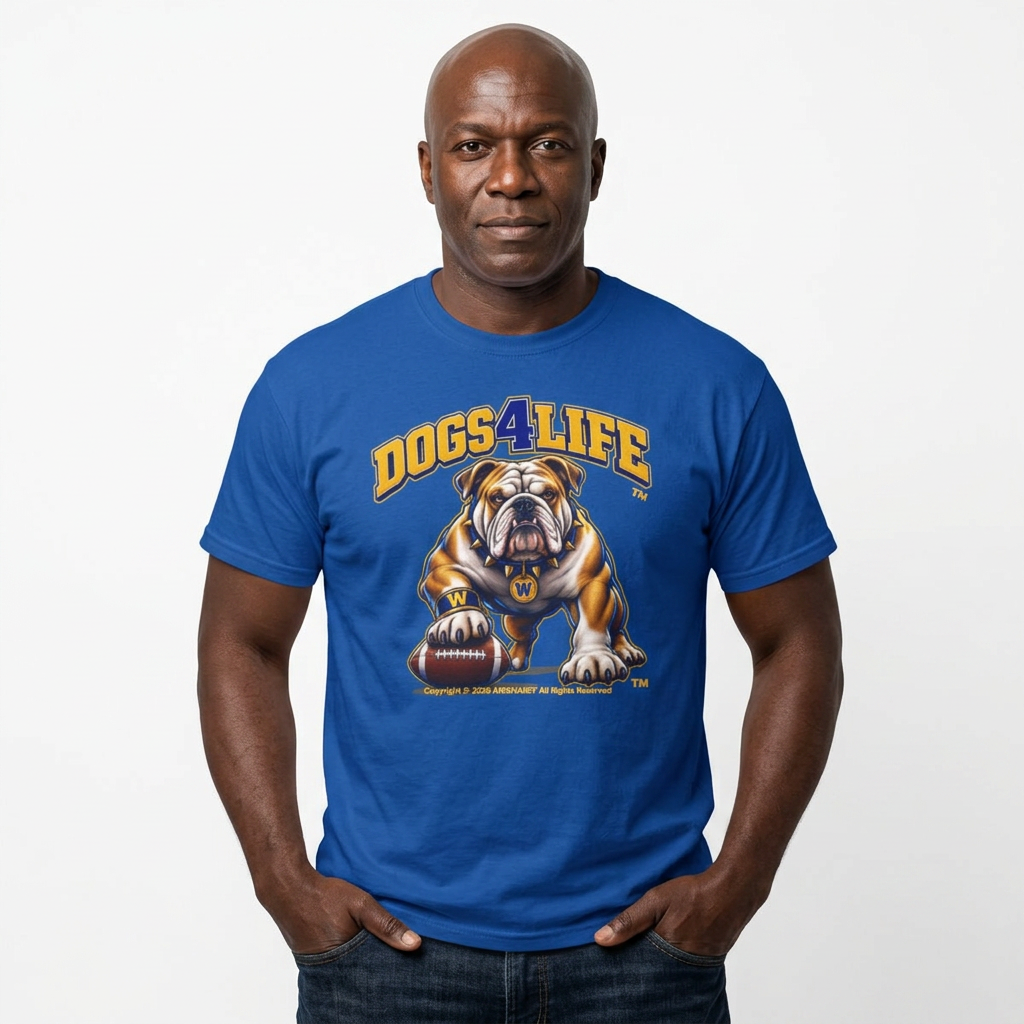 Bulldogs "Dogs4Life" Football T-Shirt