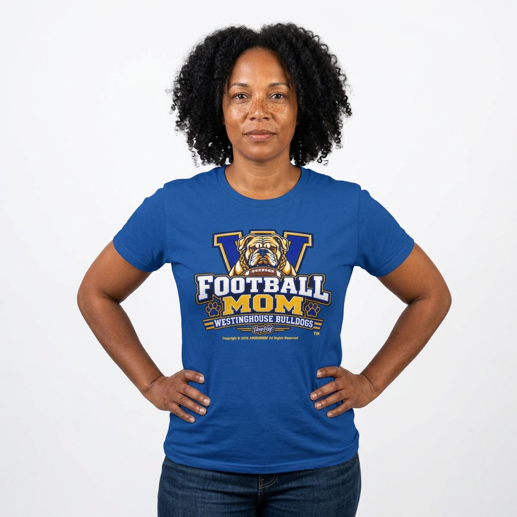 Westinghouse Bulldogs Football Mom T‑Shirt