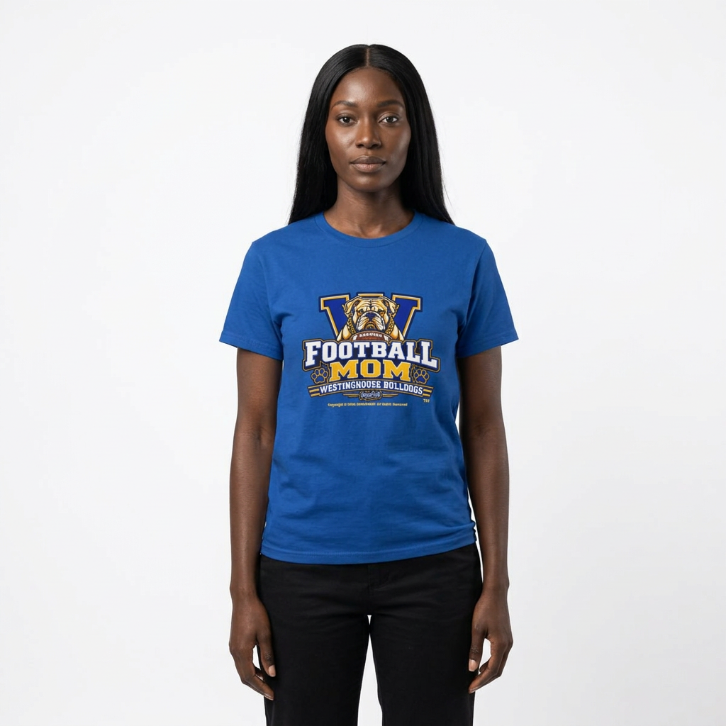 Westinghouse Bulldogs Football Mom T‑Shirt
