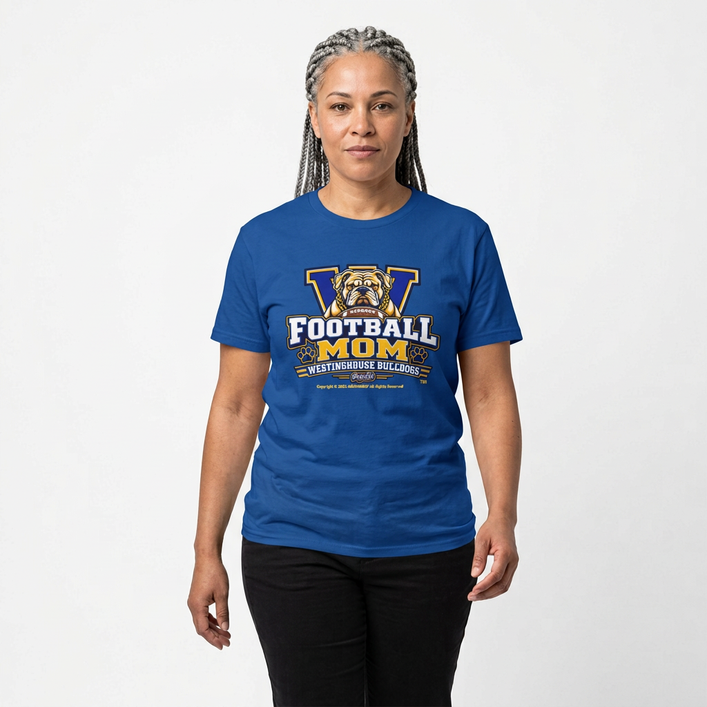 Westinghouse Bulldogs Football Mom T‑Shirt