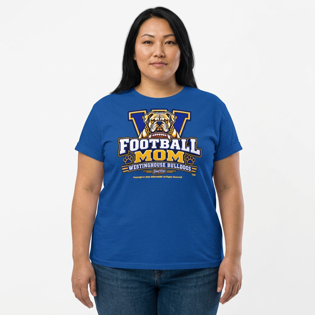 Westinghouse Bulldogs Football Mom T‑Shirt