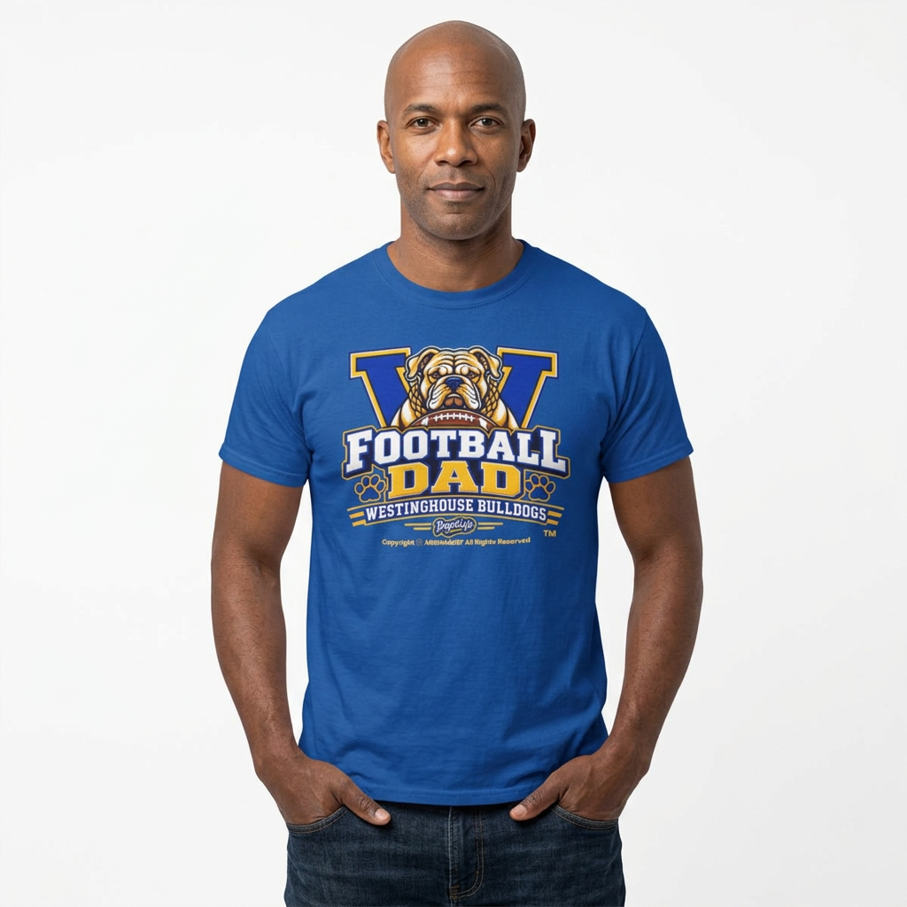 Westinghouse Bulldogs Football Dad T-Shirt