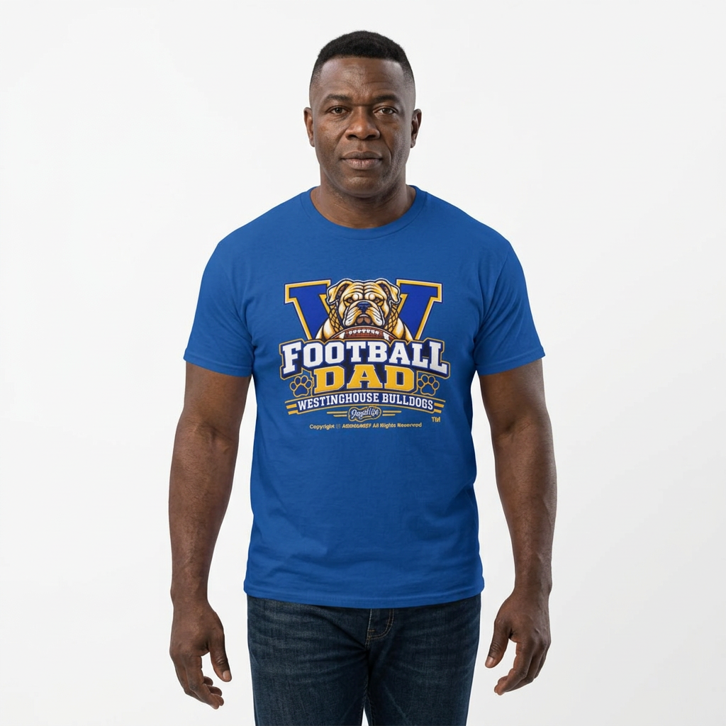 Westinghouse Bulldogs Football Dad T-Shirt
