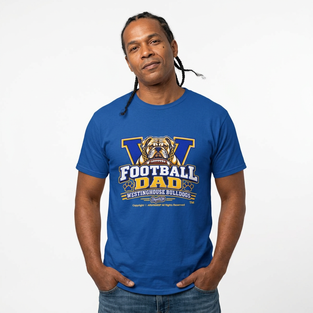 Westinghouse Bulldogs Football Dad T-Shirt