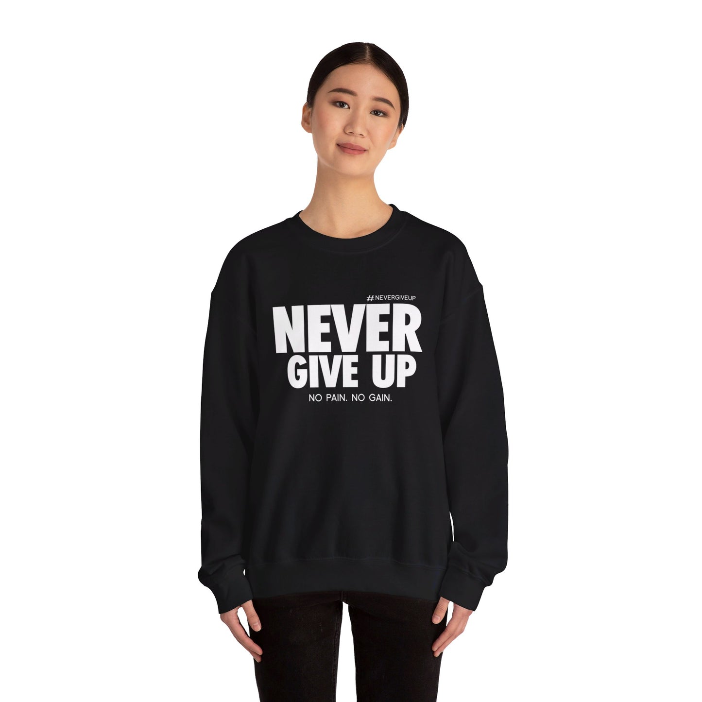 Never Give Up - Unisex Heavy Blend™ Crewneck Sweatshirt