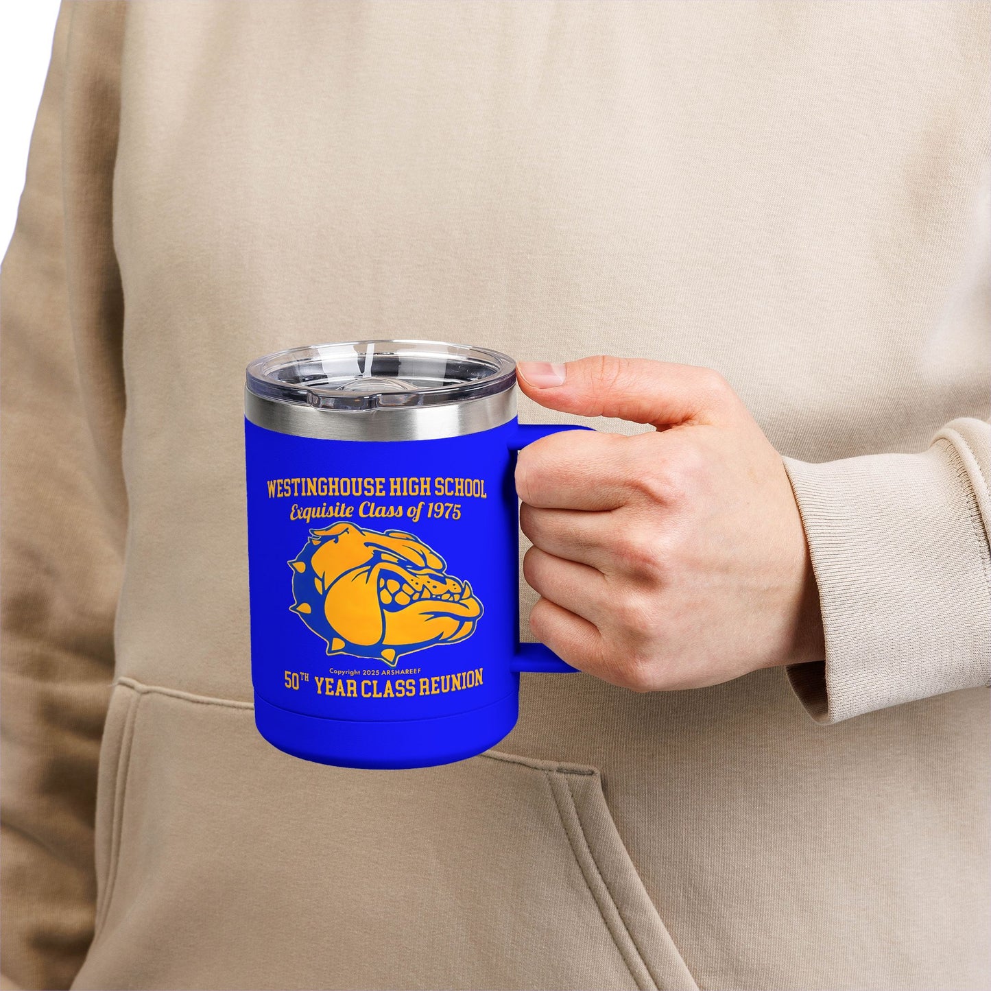 Westinghouse Class of 75 - 50th Reunion - Blue Coffee Mug Tumbler