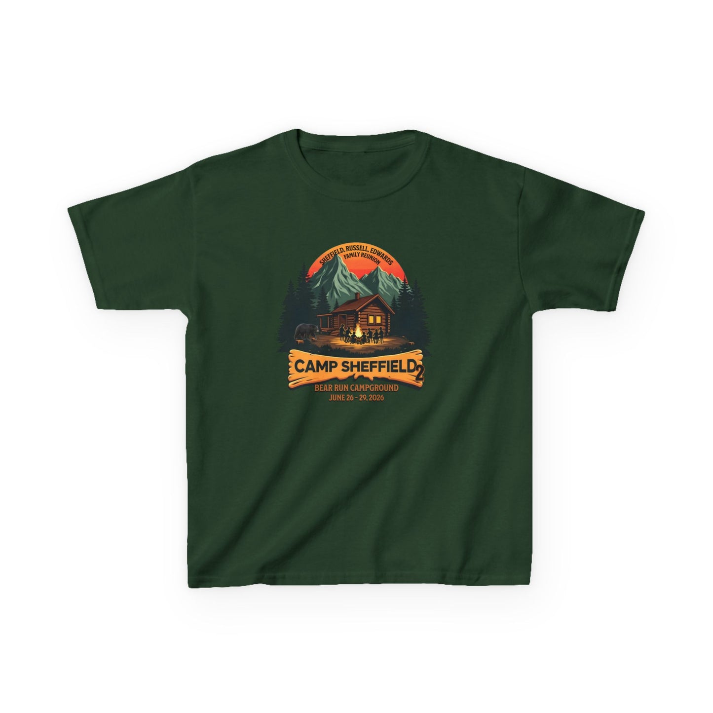 Camp Sheffield Family Reunion Kids Tee