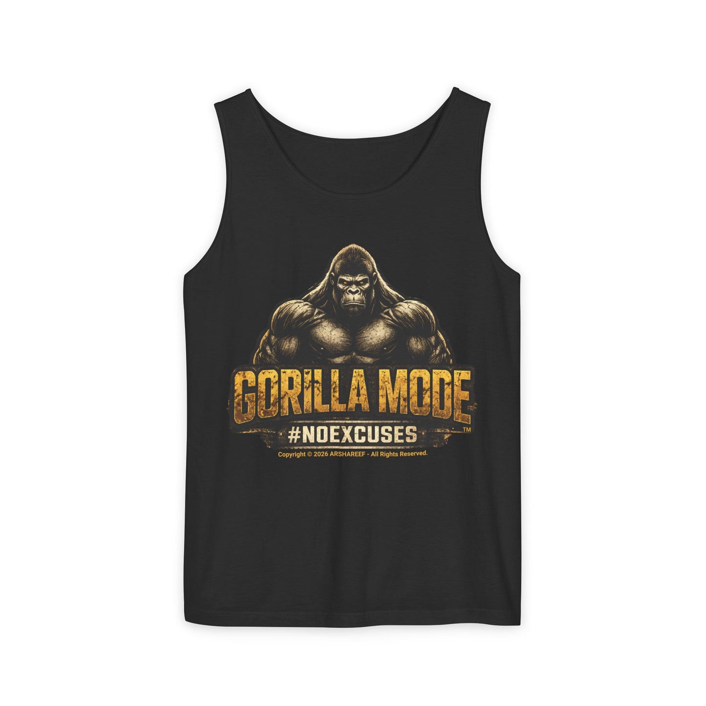 Gorilla Mode Tank Top — "Gorilla Mode #NoExcuses" Gym Workout Tank