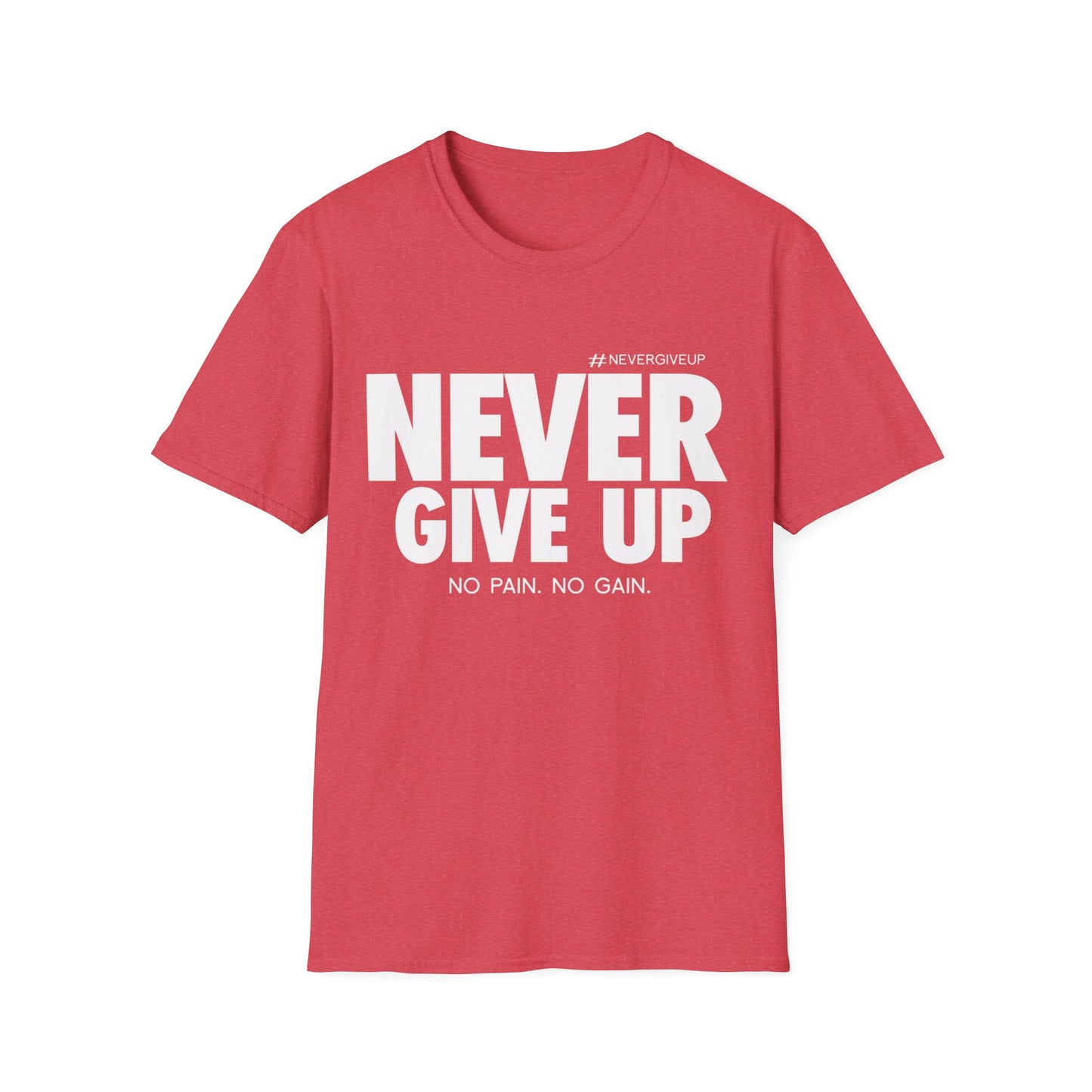 Never Give Up - Unisex Softstyle T-Shirt