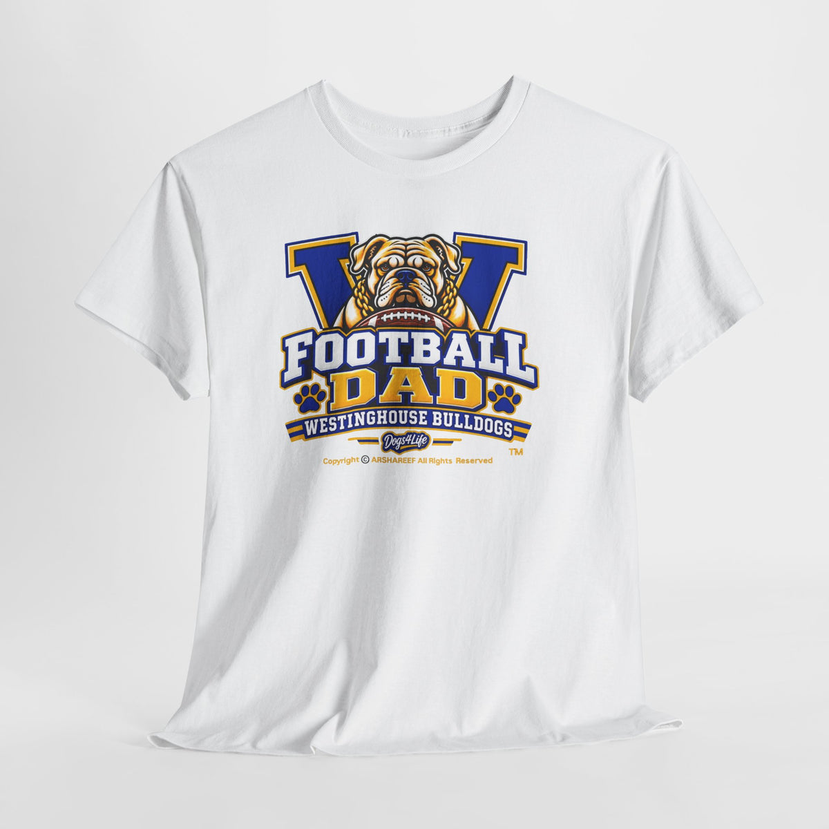 Westinghouse Bulldogs Football Dad T-Shirt