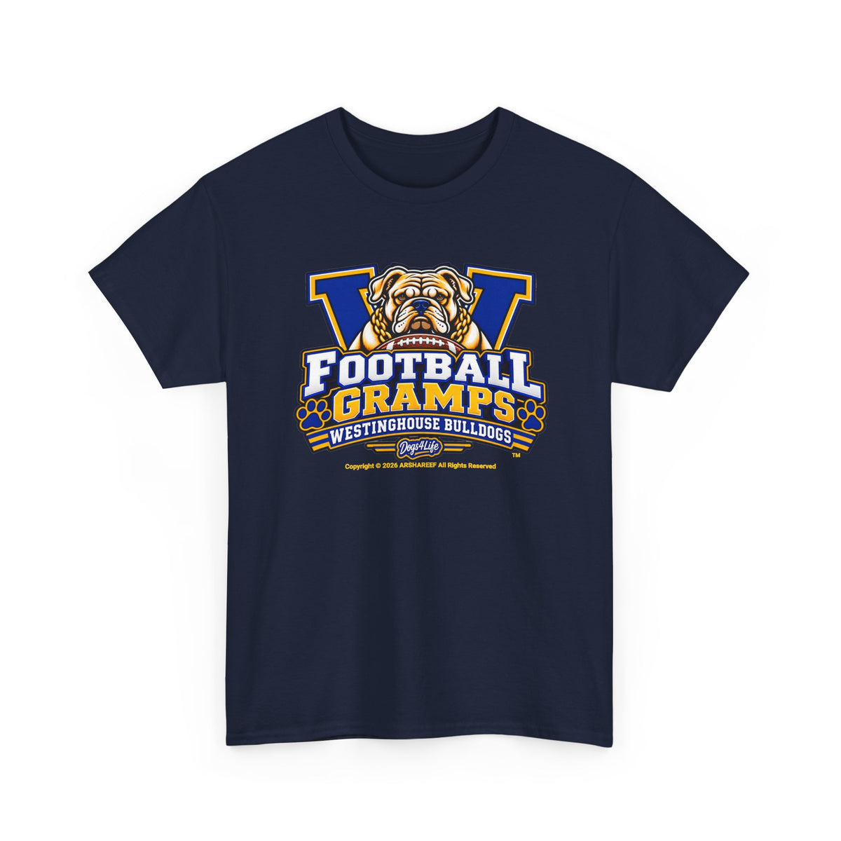 Westinghouse Bulldogs Football Gramps T-Shirt
