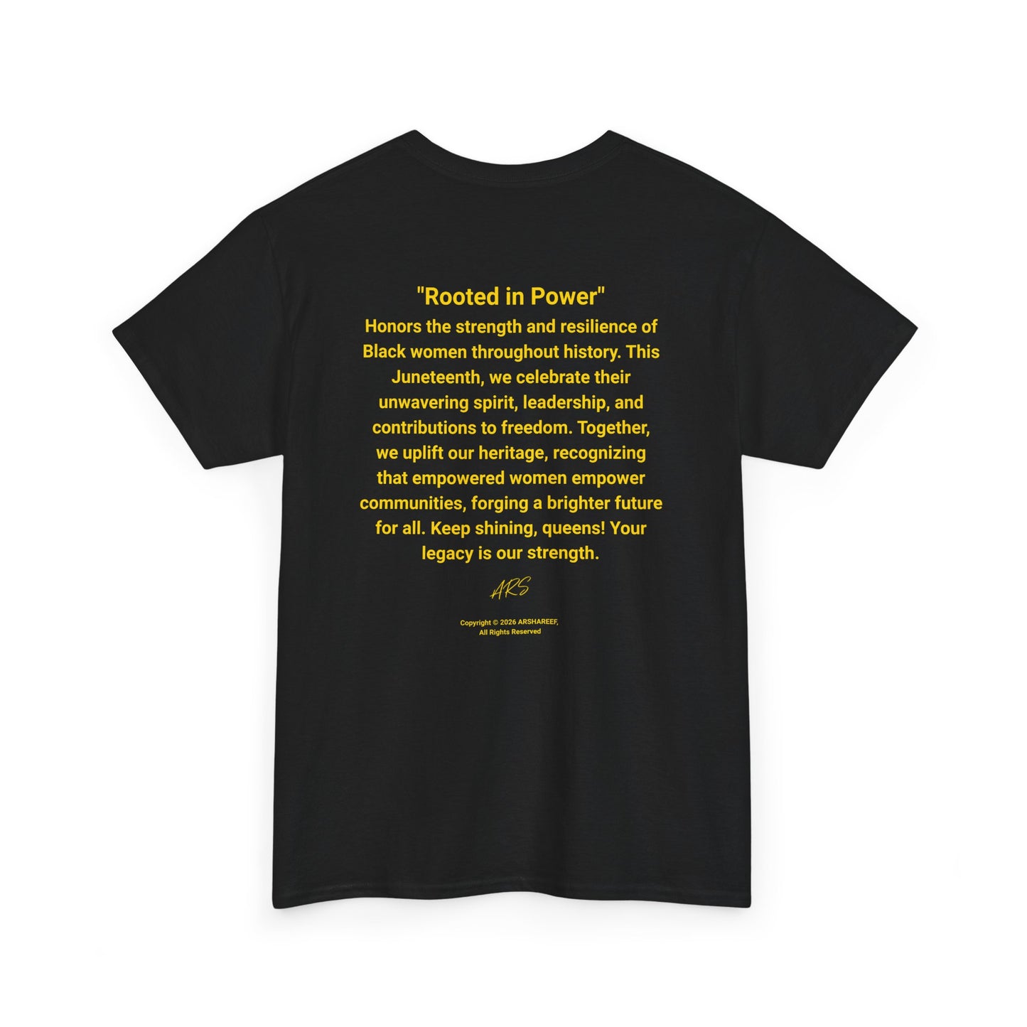 Juneteenth 'Rooted in Power' — Black History Celebration Tee