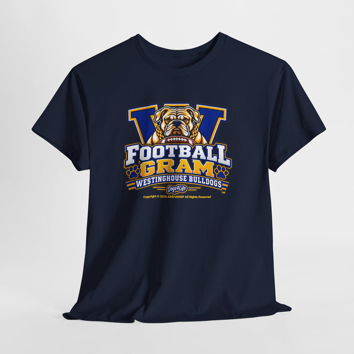 Westinghouse Bulldogs Football Gram T‑Shirt