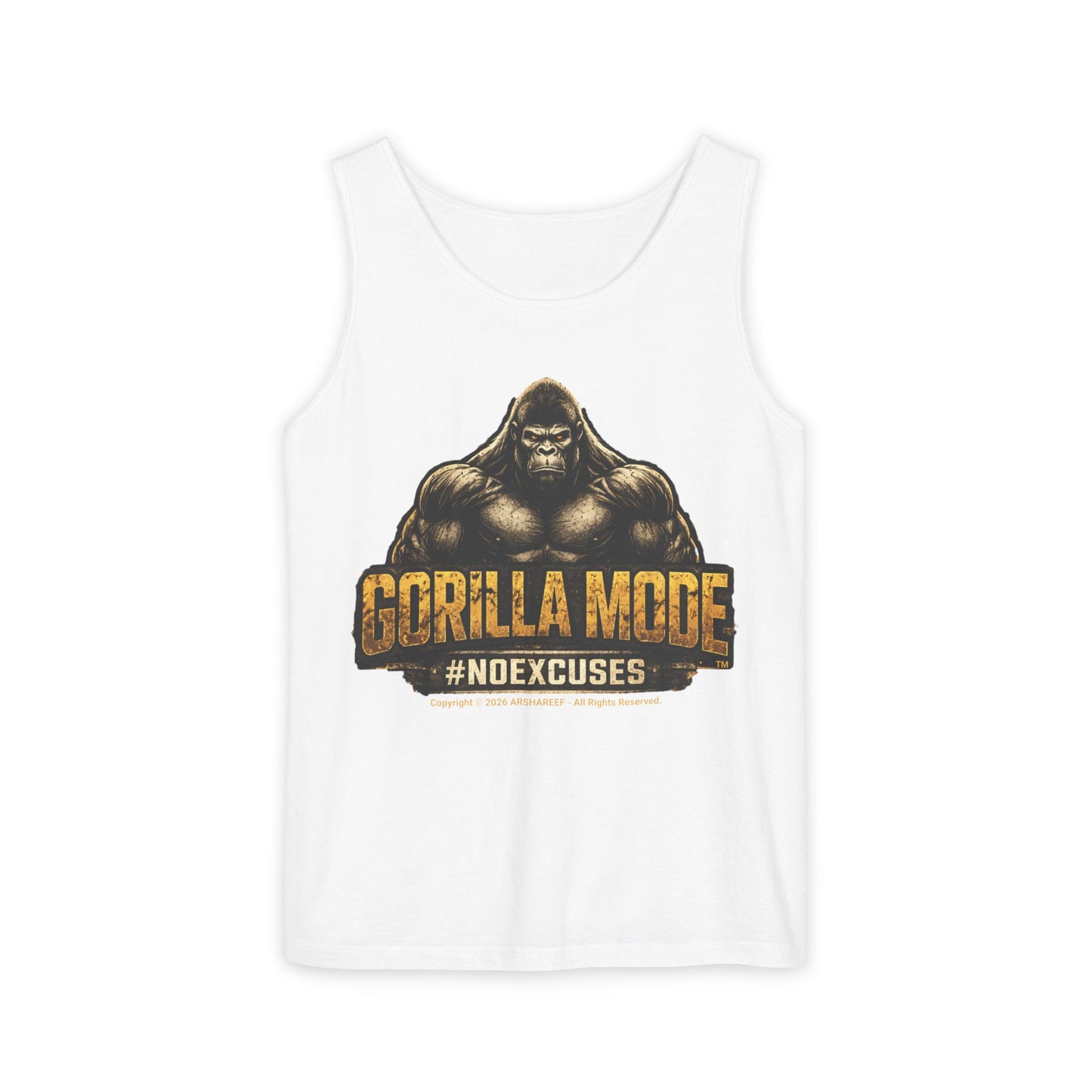 Gorilla Mode Tank Top — "Gorilla Mode #NoExcuses" Gym Workout Tank