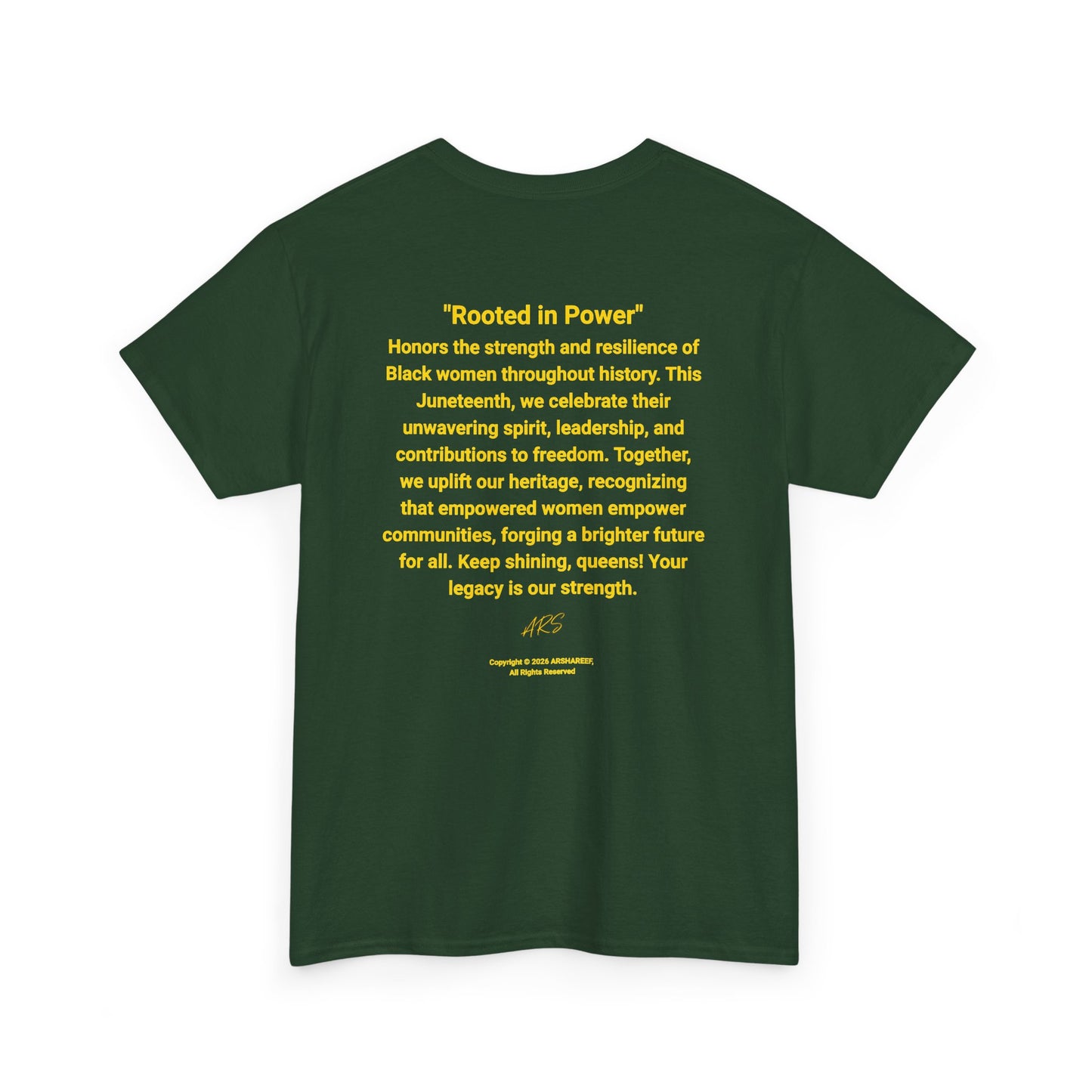 Black Excellence Sista "Rooted in Power" Afrocentric Empowerment Tee