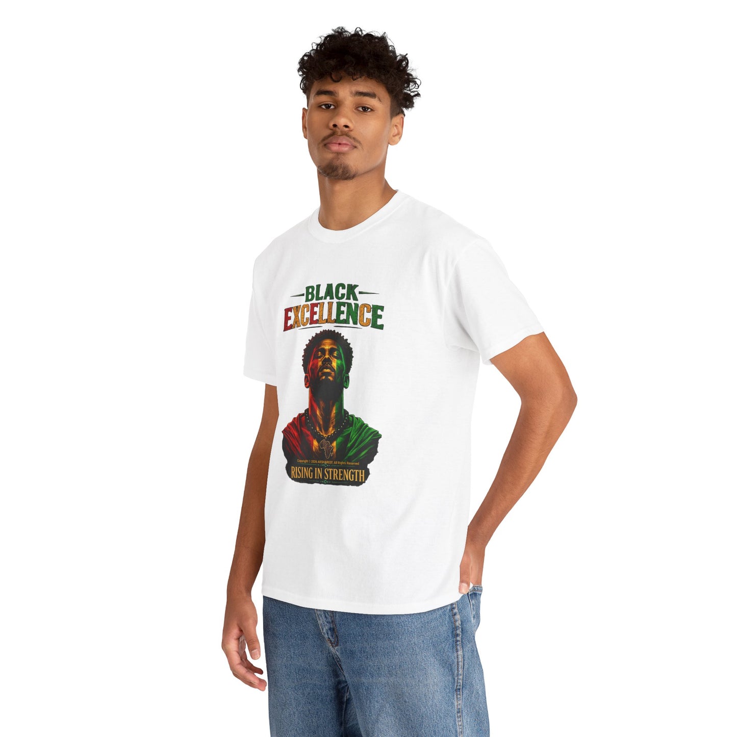 Black Excellence Brotha "Rising in Strength" Inspirational Afrocentric T-Shirt