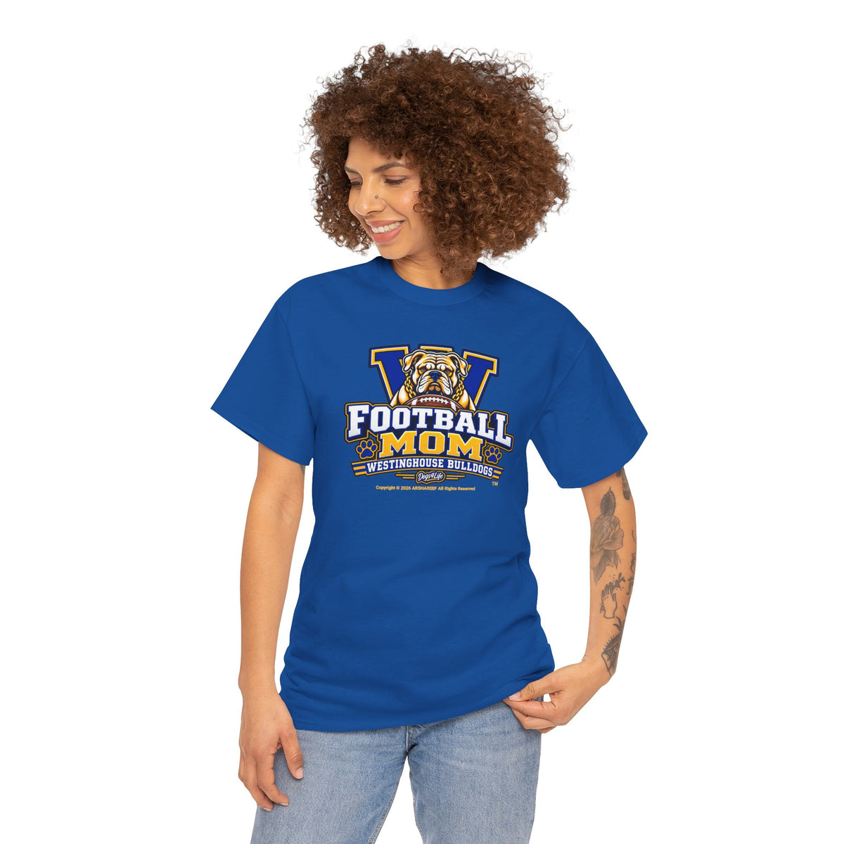 Westinghouse Bulldogs Football Mom T‑Shirt