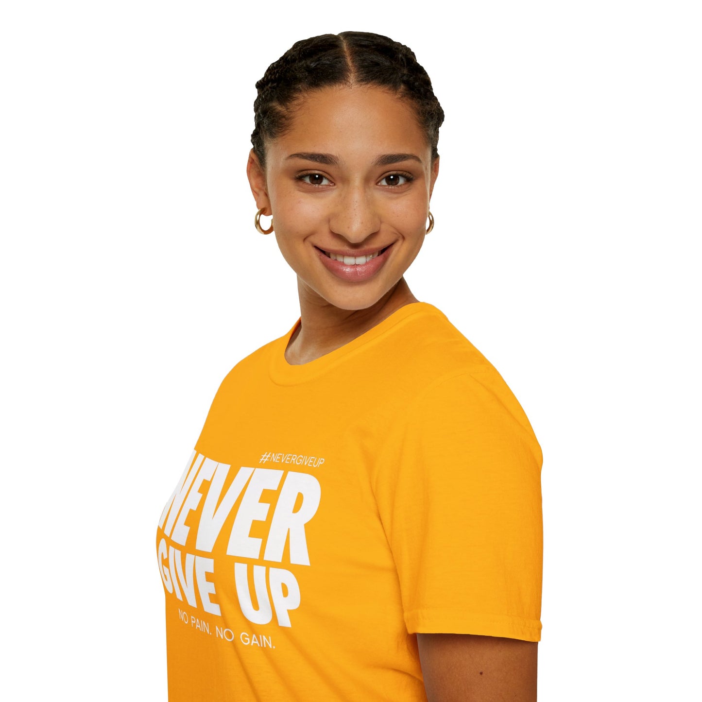 Never Give Up - Unisex Softstyle T-Shirt