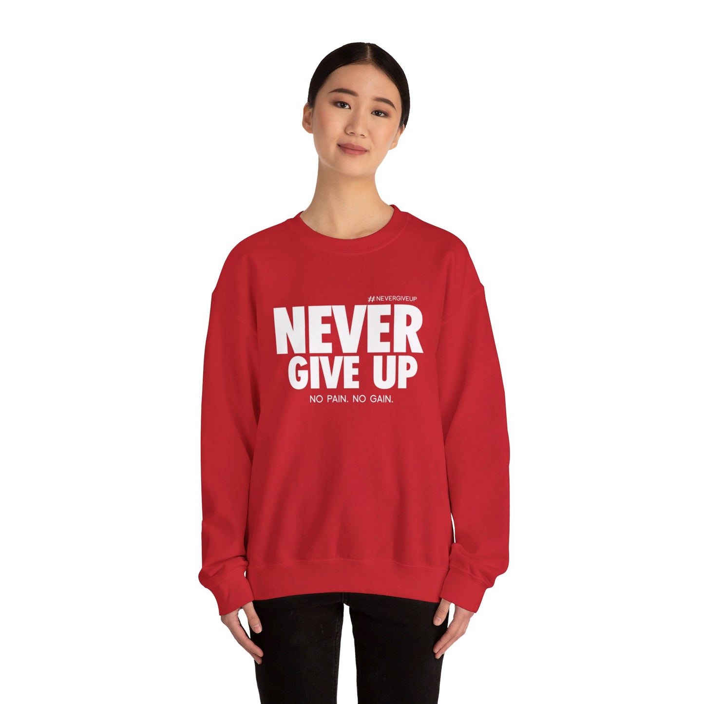 Never Give Up - Unisex Heavy Blend™ Crewneck Sweatshirt