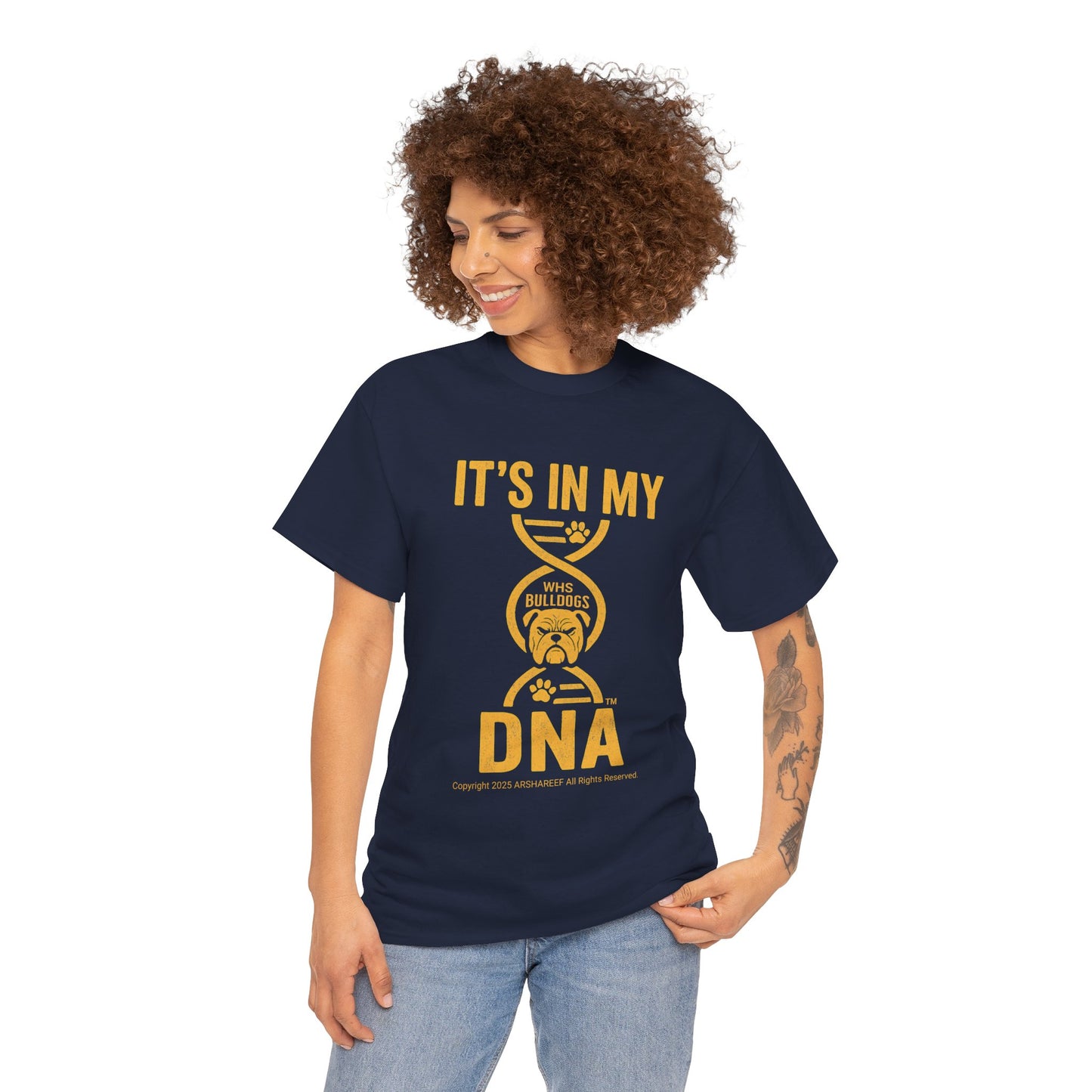 My DNA, Westinghouse Bulldogs face - Unisex Heavy Cotton Tee (up to 5XL)
