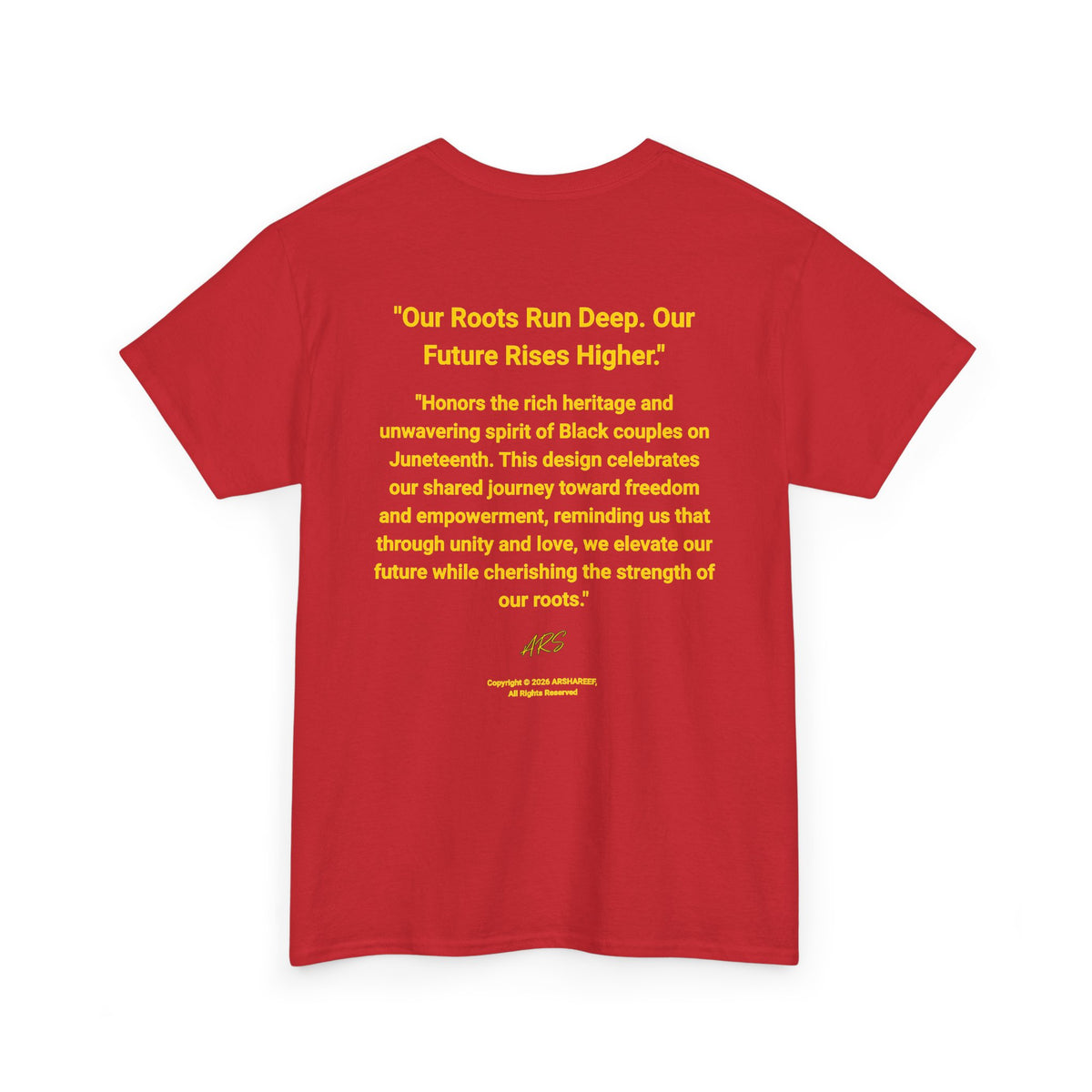 Black Excellence Couple "Our Roots Run Deep, Our Future Rises Higher" Retro Afrocentric Tee