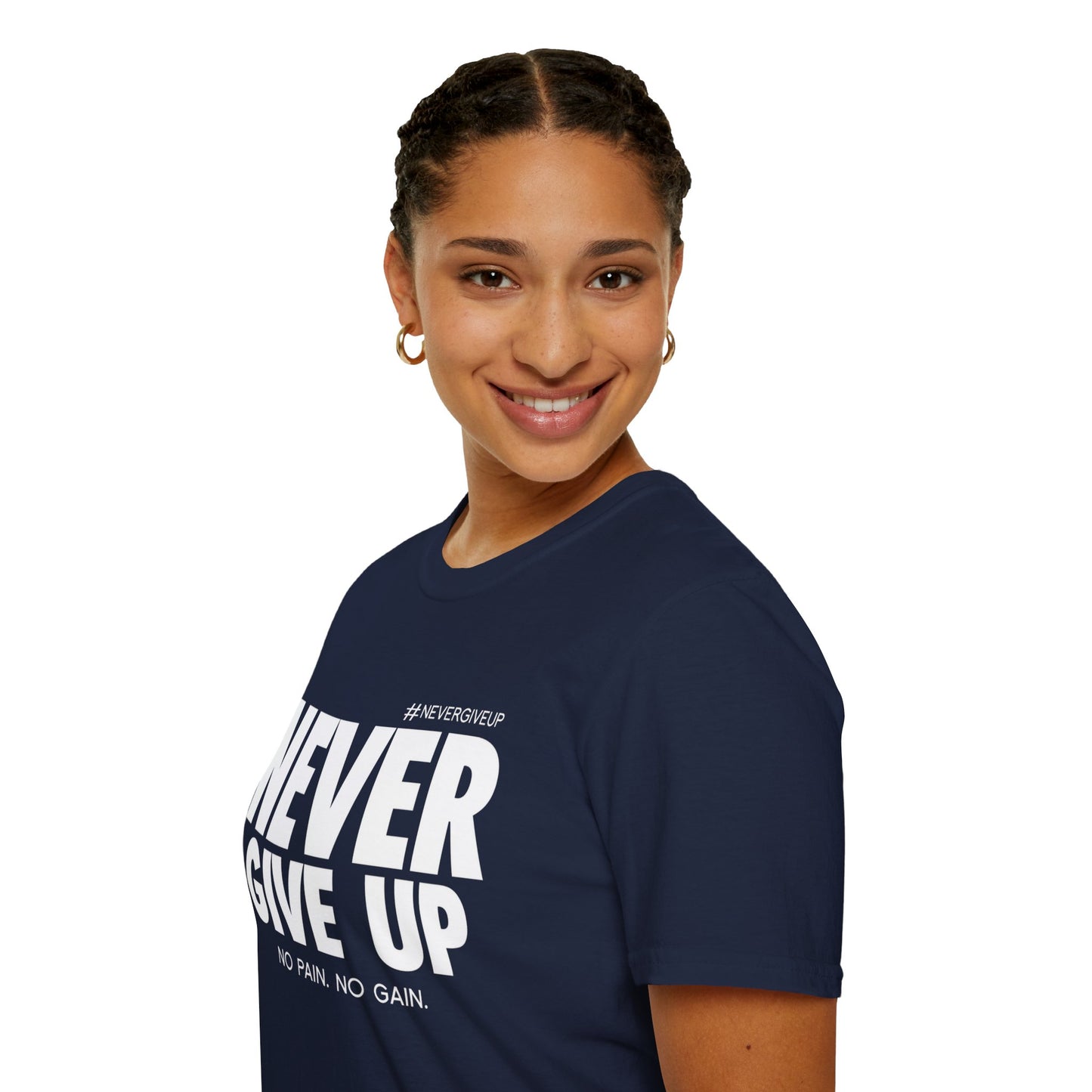Never Give Up - Unisex Softstyle T-Shirt