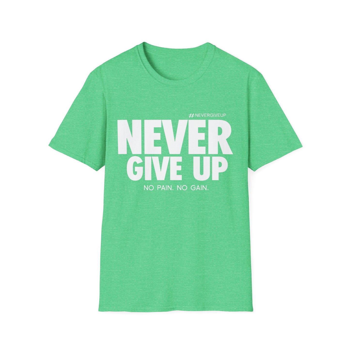 Never Give Up - Unisex Softstyle T-Shirt