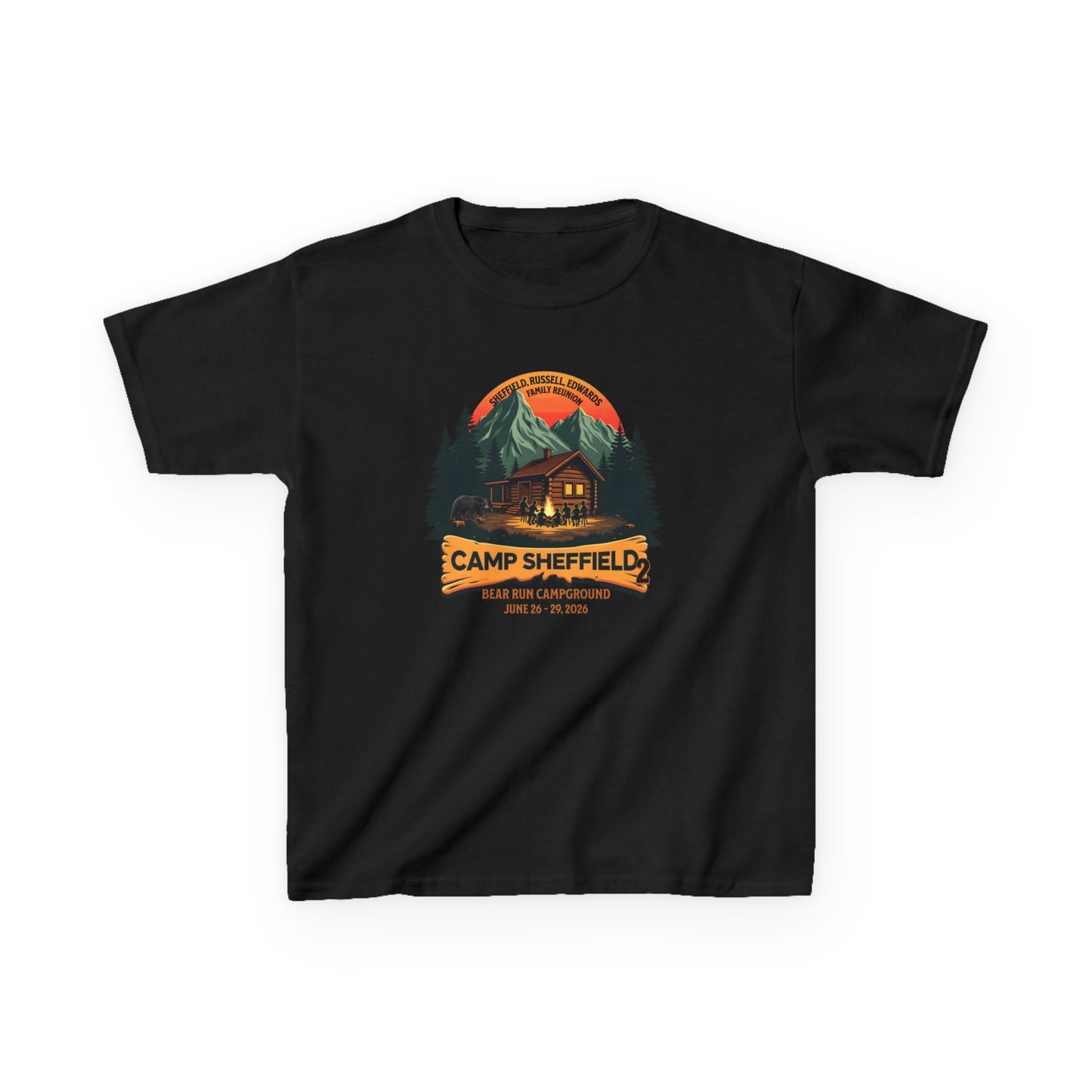 Camp Sheffield Family Reunion Kids Tee