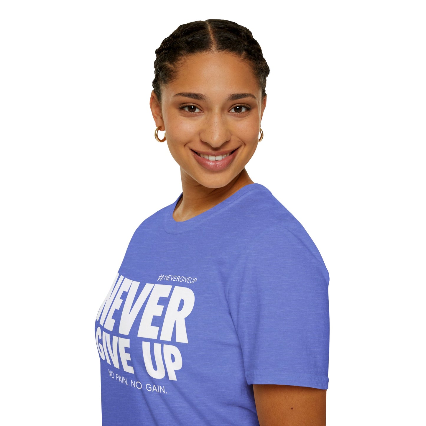 Never Give Up - Unisex Softstyle T-Shirt