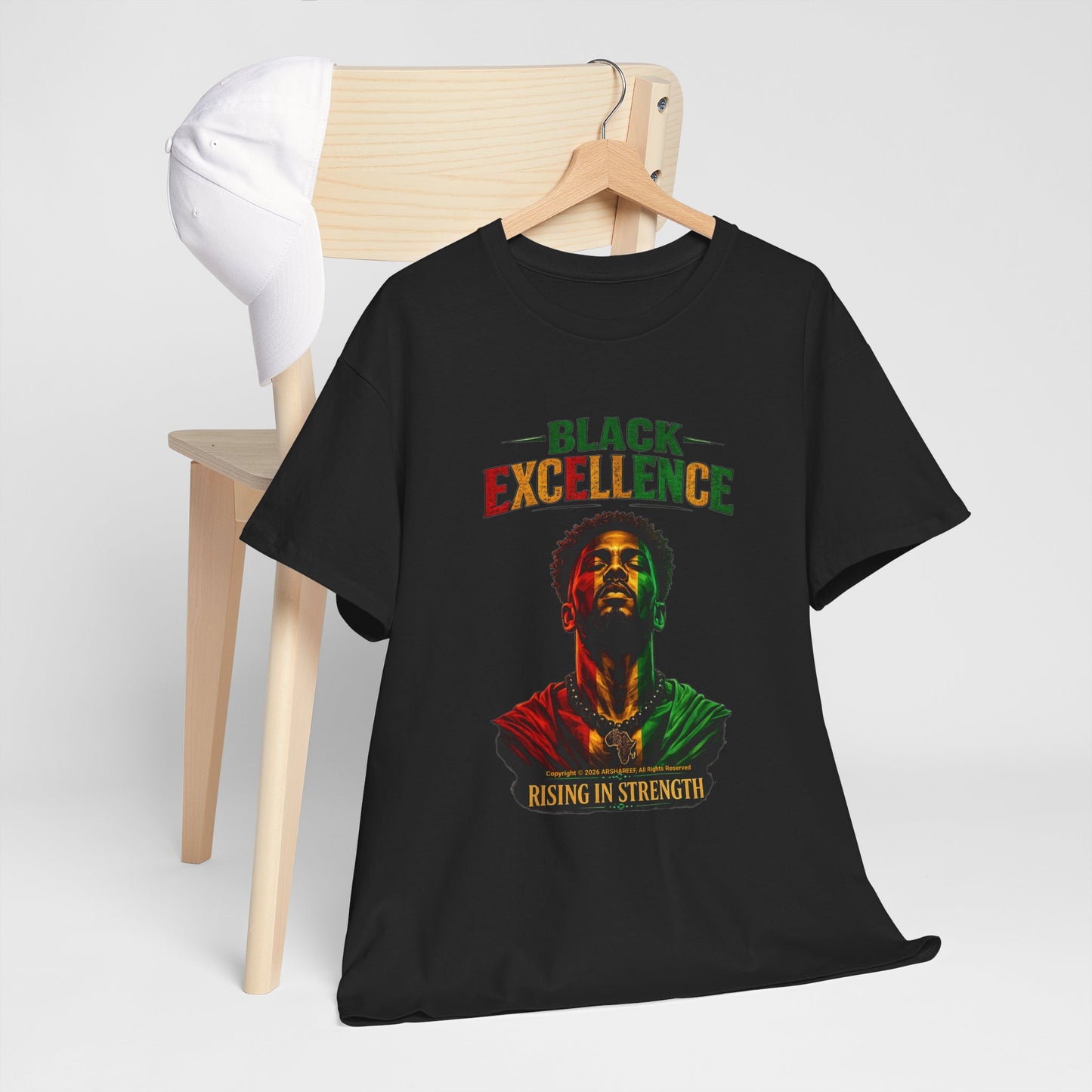 Black Excellence Brotha "Rising in Strength" Inspirational Afrocentric T-Shirt