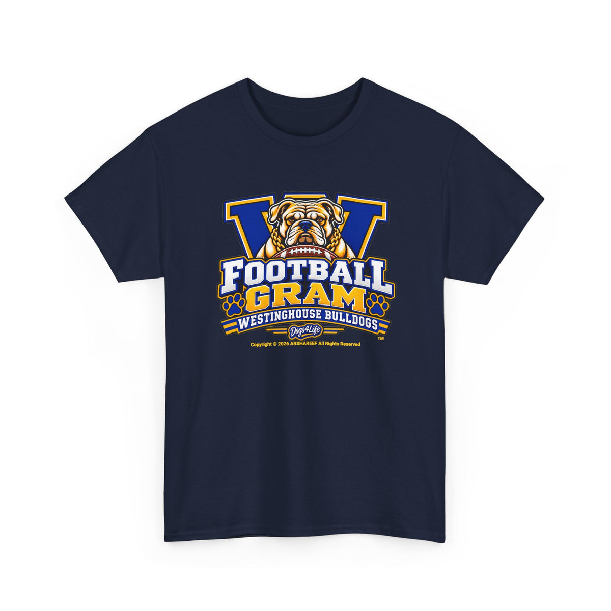 Westinghouse Bulldogs Football Gram T‑Shirt