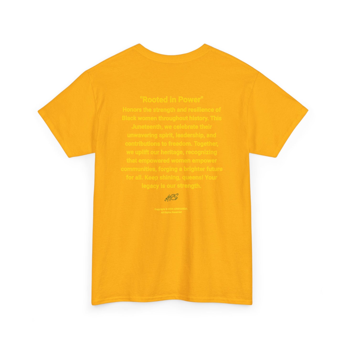 Black Excellence Sista "Rooted in Power" Afrocentric Empowerment Tee