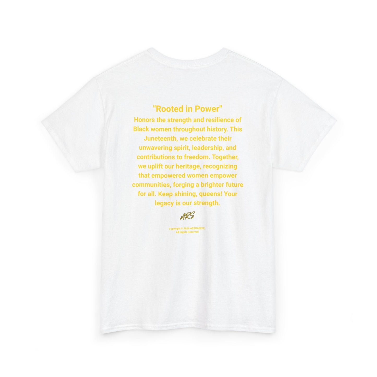 Black Excellence Sista "Rooted in Power" Afrocentric Empowerment Tee