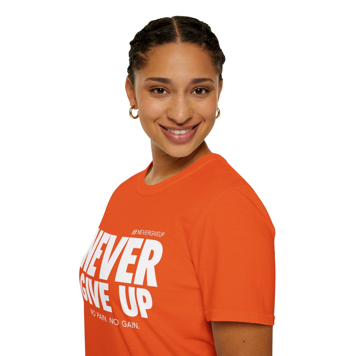 Never Give Up - Unisex Softstyle T-Shirt