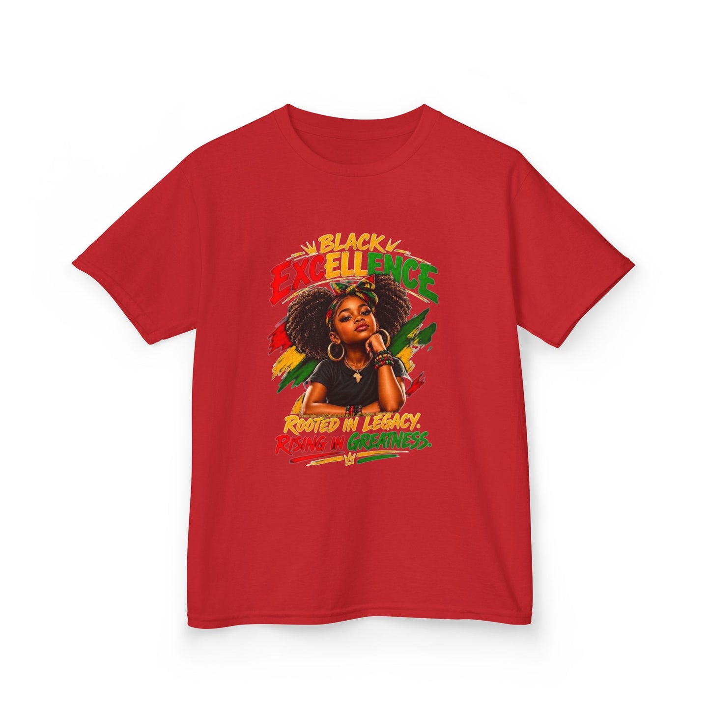 Black Excellence Girls: "Rooted in Legacy, Rising in Greatness" Kids Tee