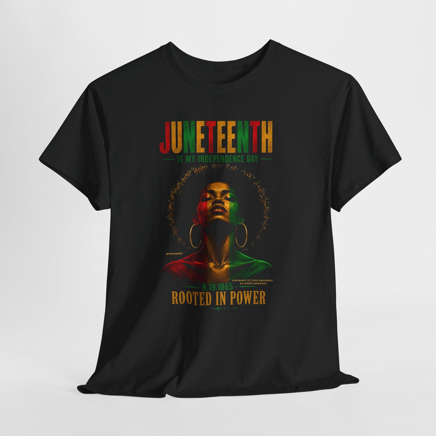 Juneteenth 'Rooted in Power' — Black History Celebration Tee