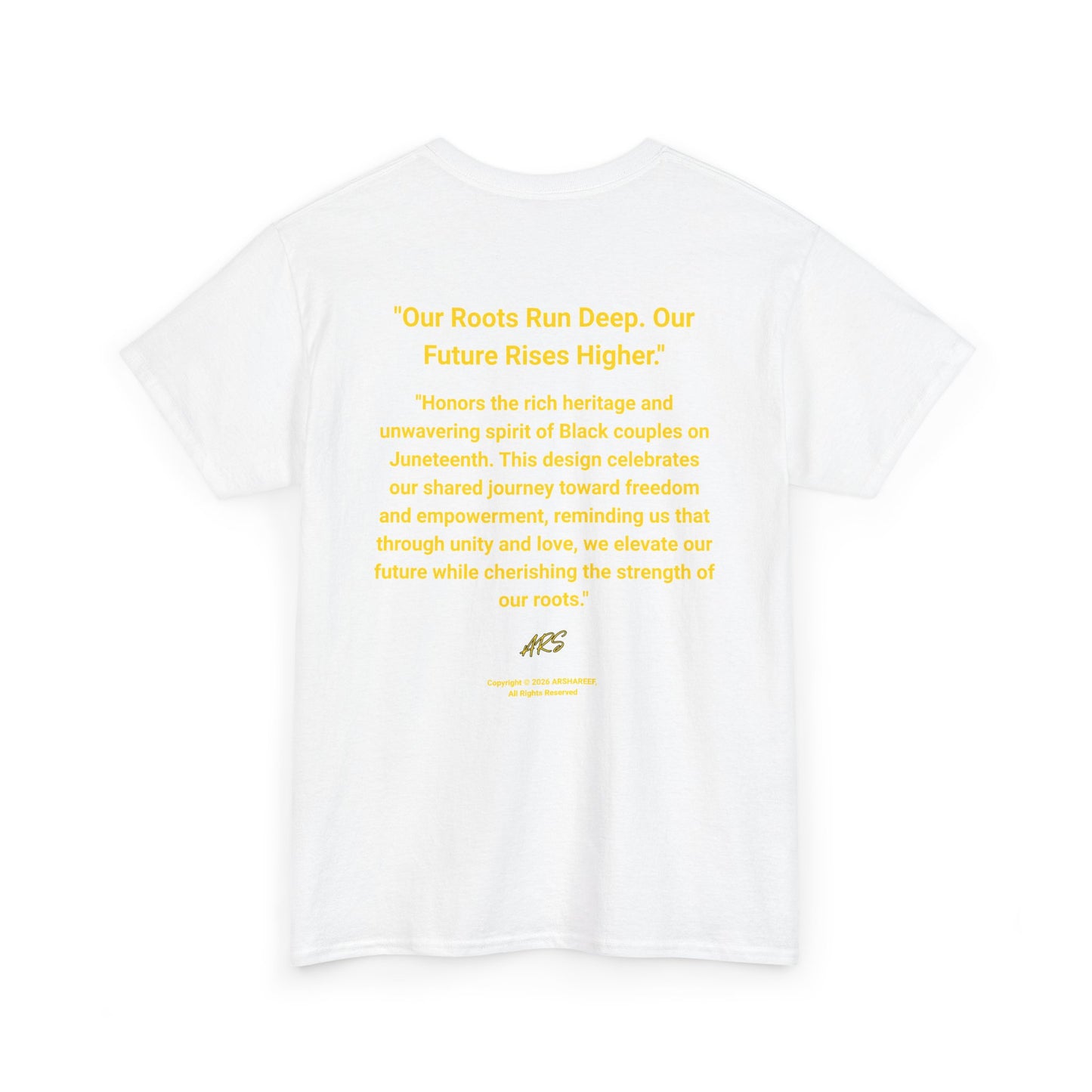 Black Excellence Couple "Our Roots Run Deep, Our Future Rises Higher" Retro Afrocentric Tee