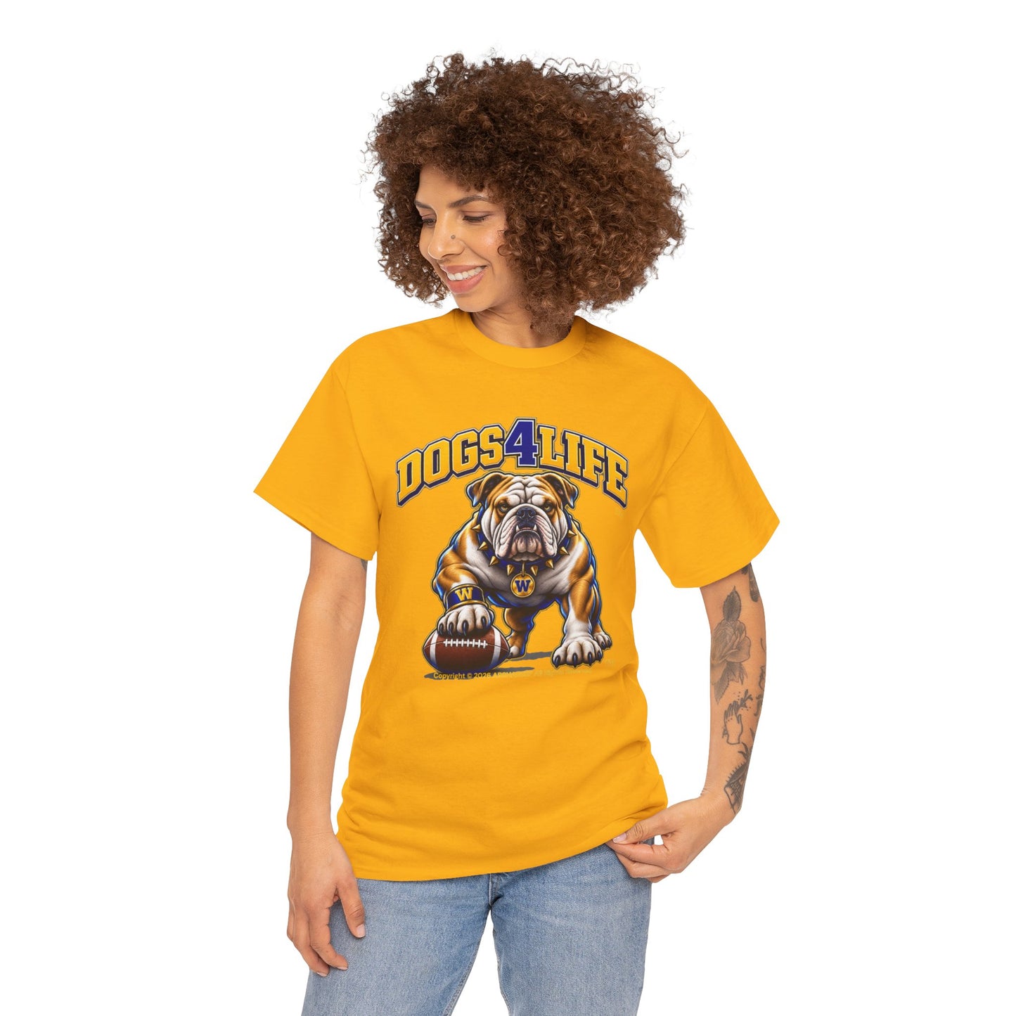 Bulldogs "Dogs4Life" Football T-Shirt