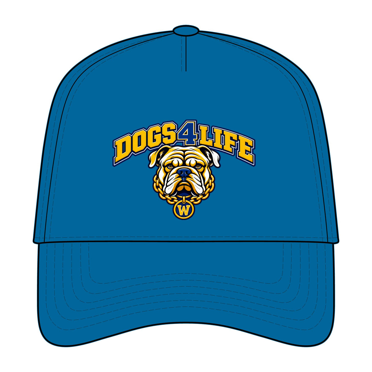 Dogs 4 Life —W Medallion Five-Panel Hat