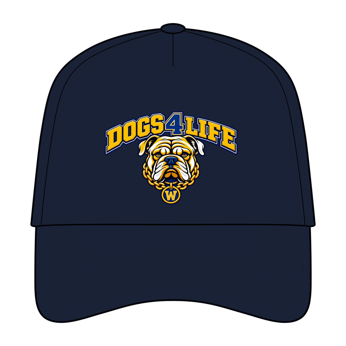 Dogs 4 Life —W Medallion Five-Panel Hat