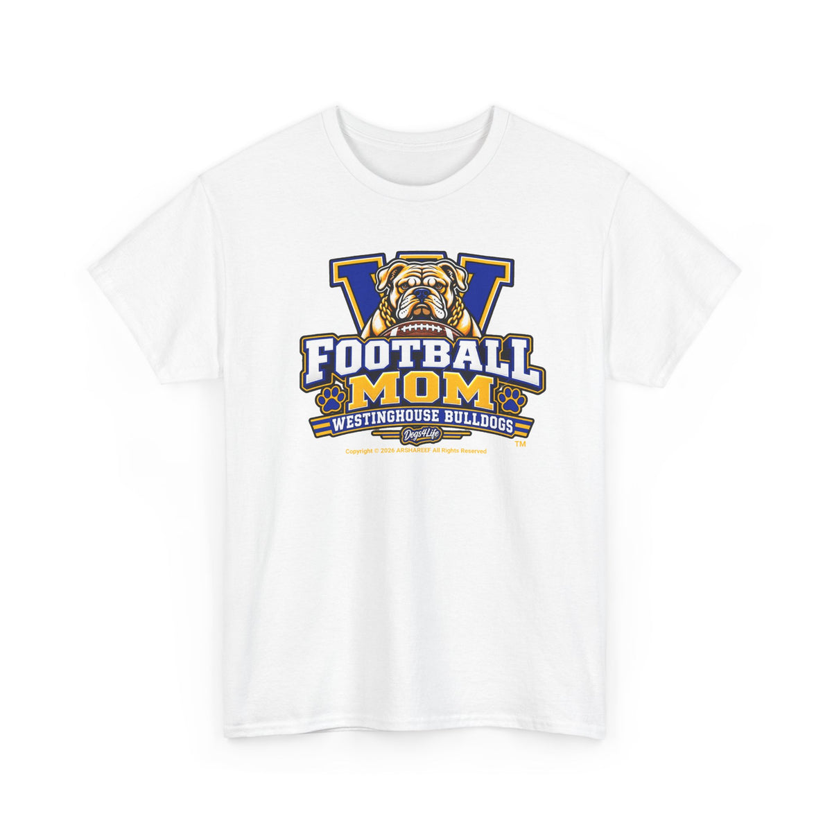 Westinghouse Bulldogs Football Mom T‑Shirt
